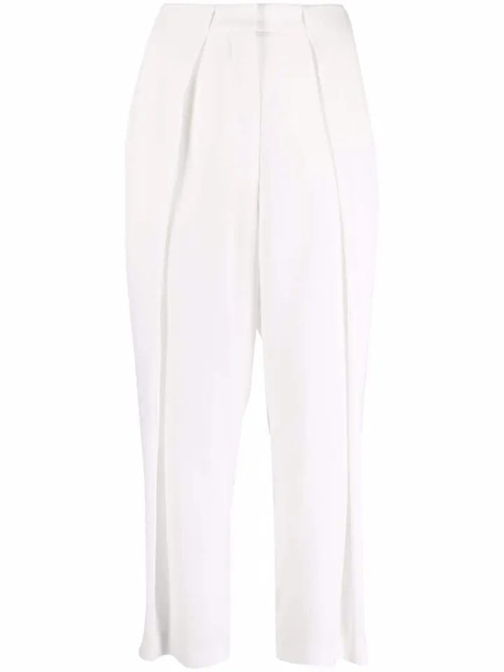 Pleated High-Waisted Trousers