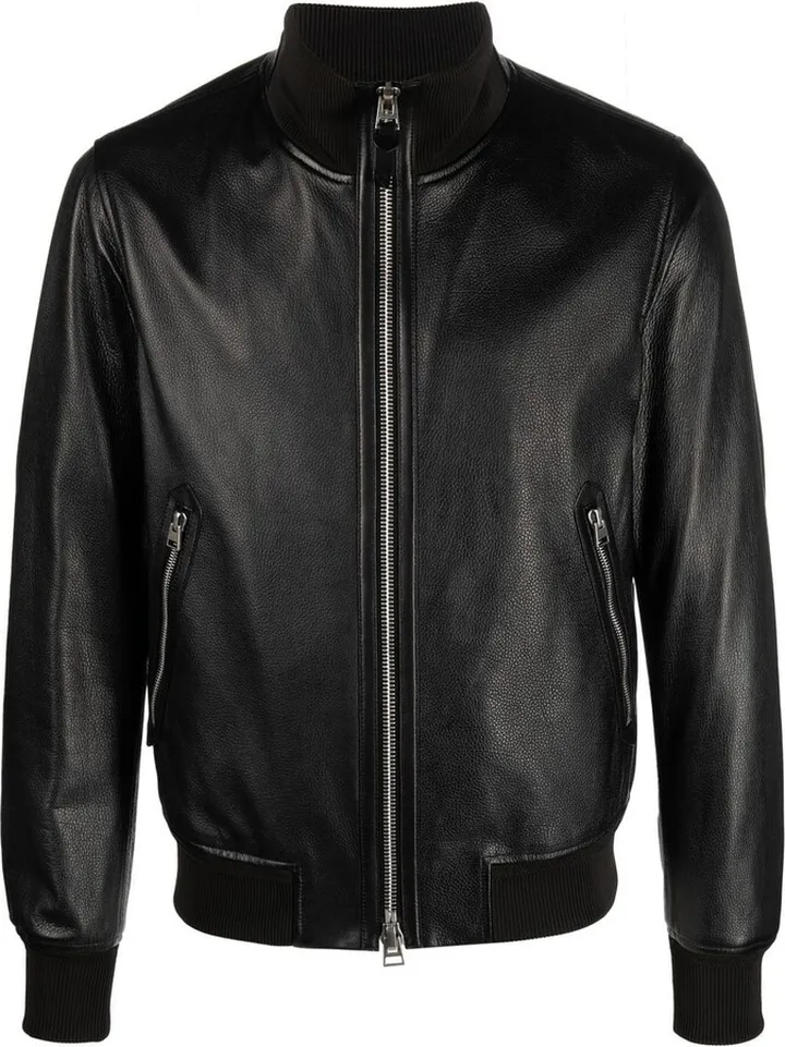 Leather Bomber Jacket