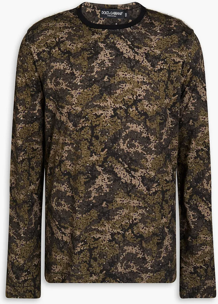 Printed cotton-jersey T-shirt