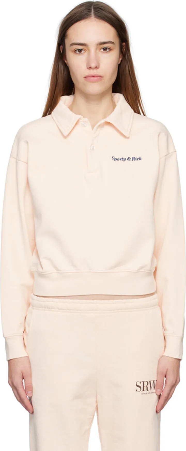 Sporty & Rich Beige Classic Polo