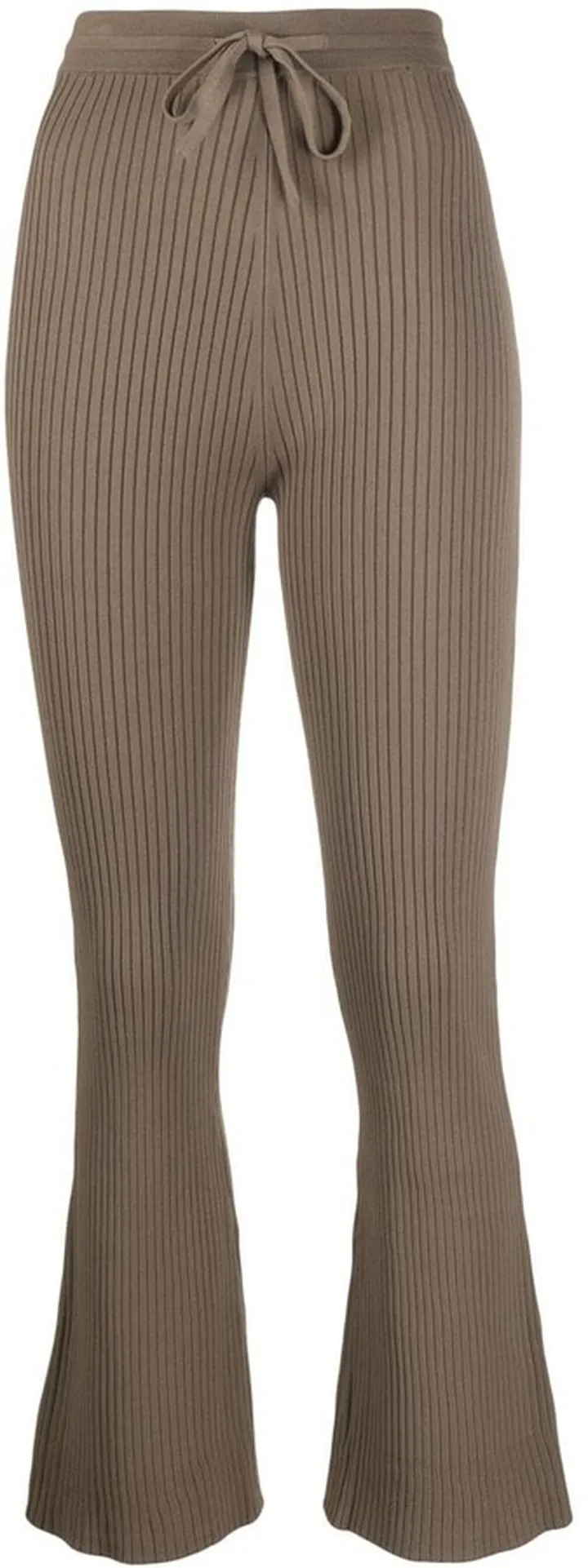 Ribbed Knitted Cropped Trousers