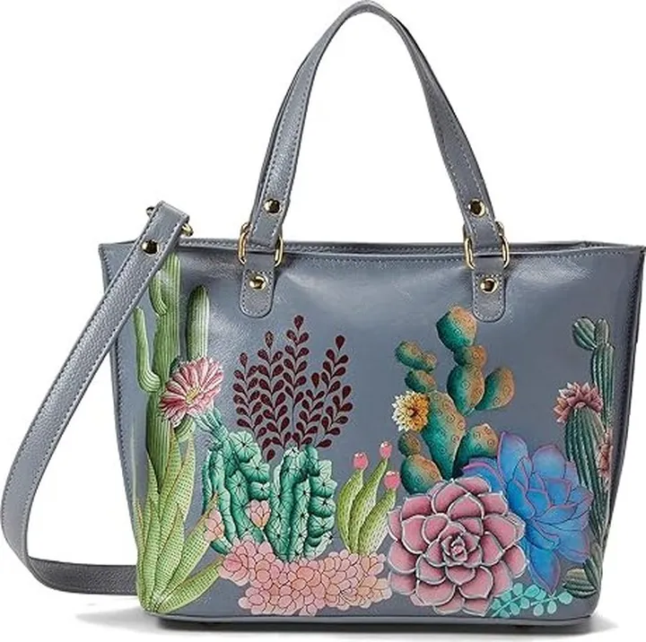 Anuschka Medium Tote 693 (Desert Garden) Handbags