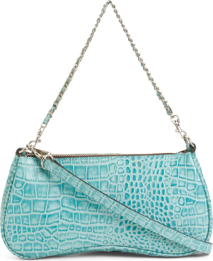 Leather Baguette Crossbody