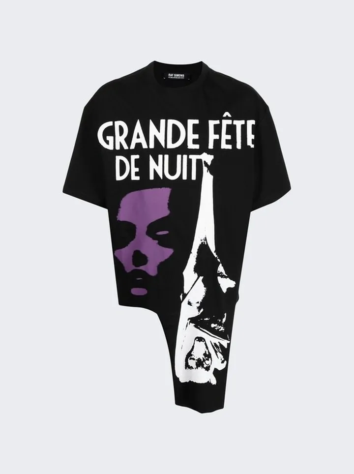 Oversized Grand Fete De Nuit Cut-out Tee Black