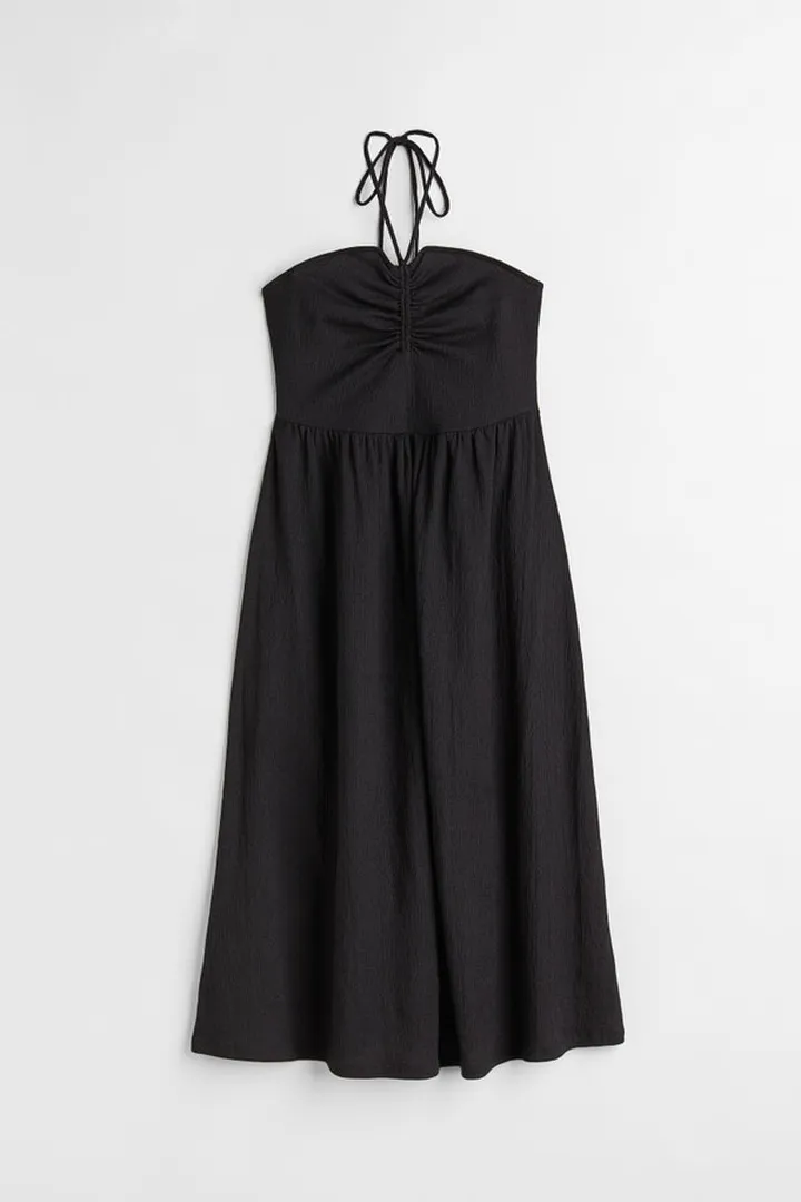 Crinkled Halterneck Dress