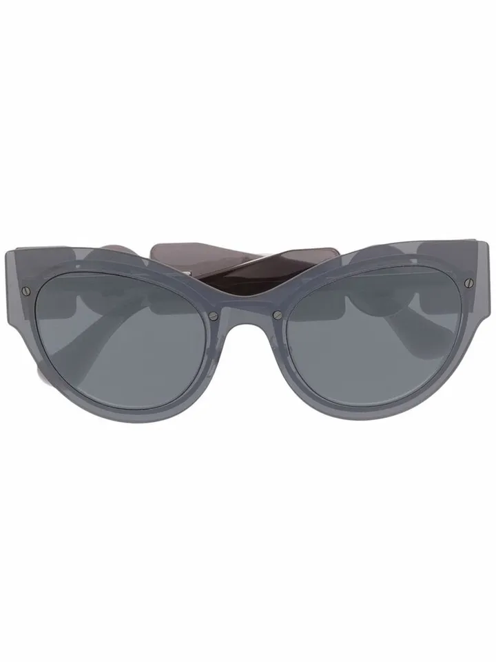 Medusa-plaque cat eye-frame sunglasses
