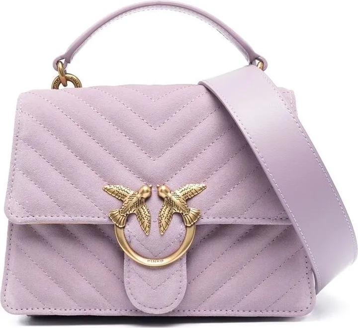 Love top-handle mini suede bag