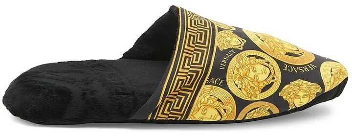 Medusa Print Cotton Slippers