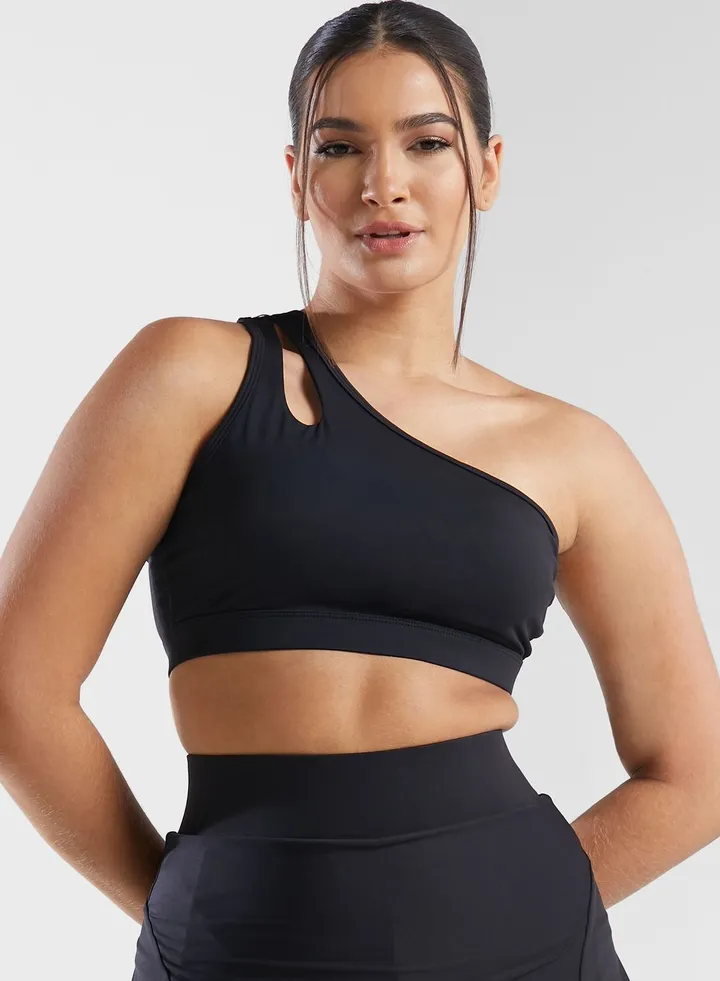 One Shoulder Athletic Sports Bra