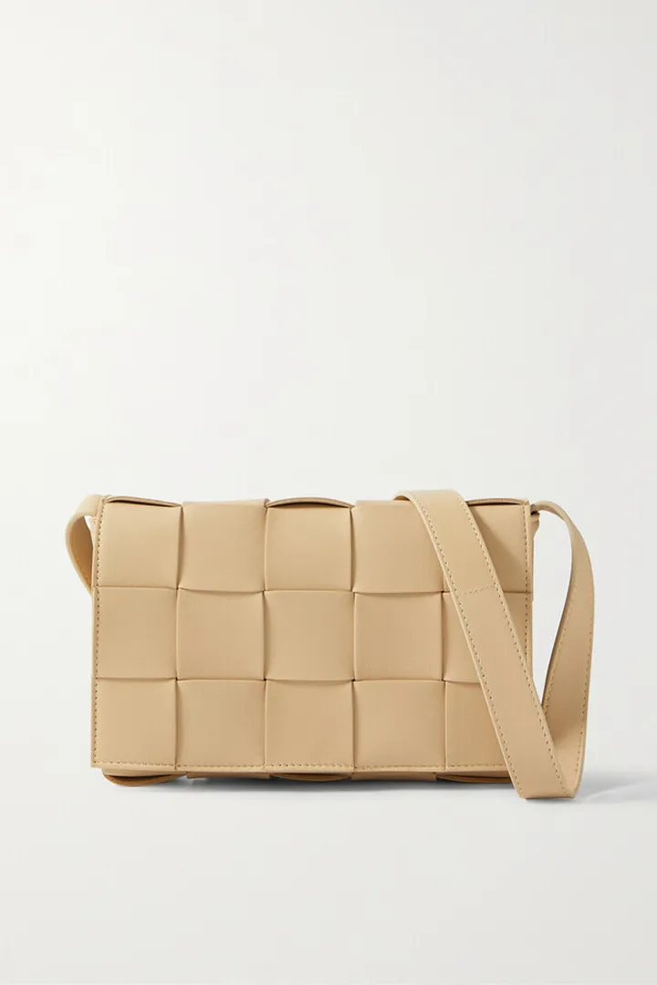 Bottega Veneta - Cassette Intrecciato Leather Shoulder Bag - Neutrals