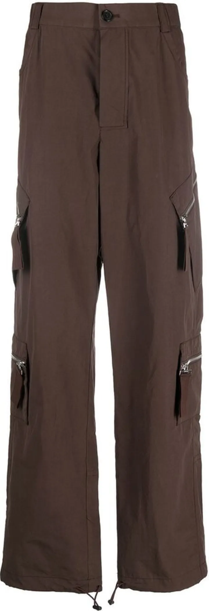 Multiple-Pocket Straight-Leg Trousers