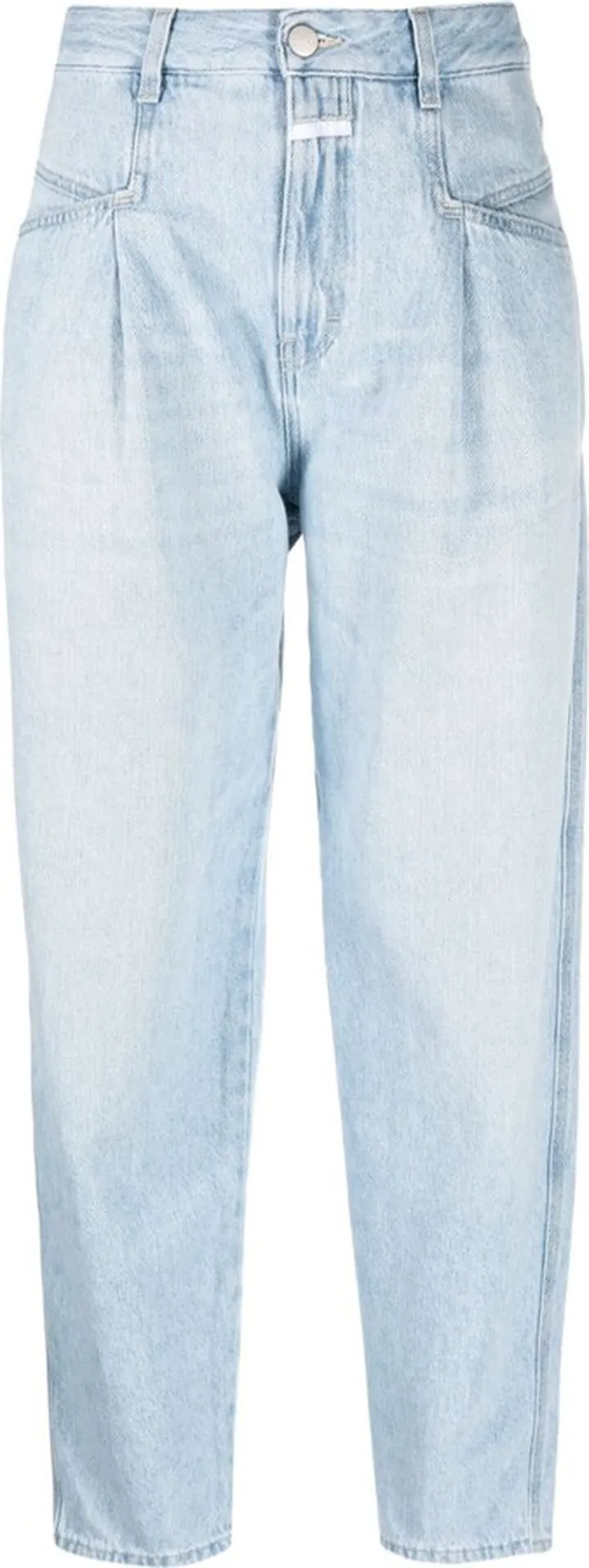 Pearl cotton wide-leg jeans