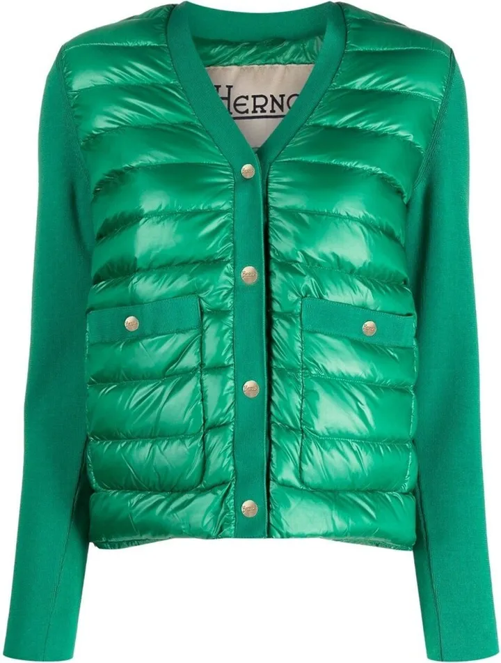 Quilted V-Neck Cardigan