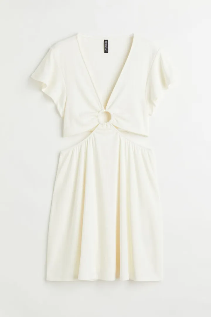Cut-out Jersey Dress
