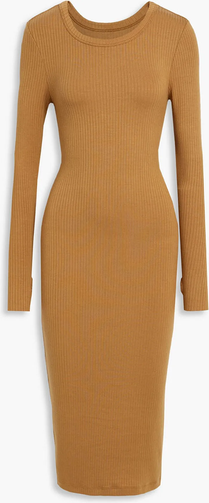 Ribbed Tencel-blend jersey midi dress