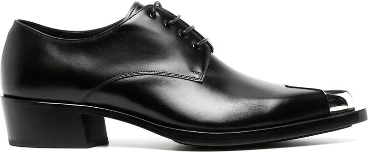 Metallic Toe-Cap Lace-Up Shoes