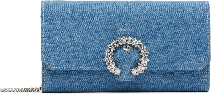 Jimmy Choo Indigo Crystal Buckle Bag
