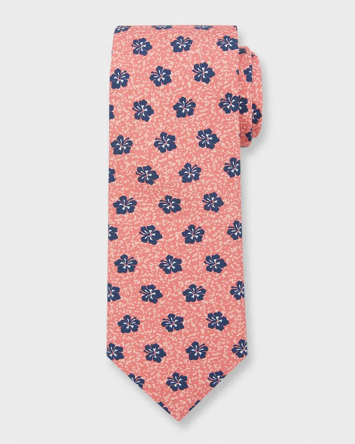 Men's Floral-Print Silk Tie
