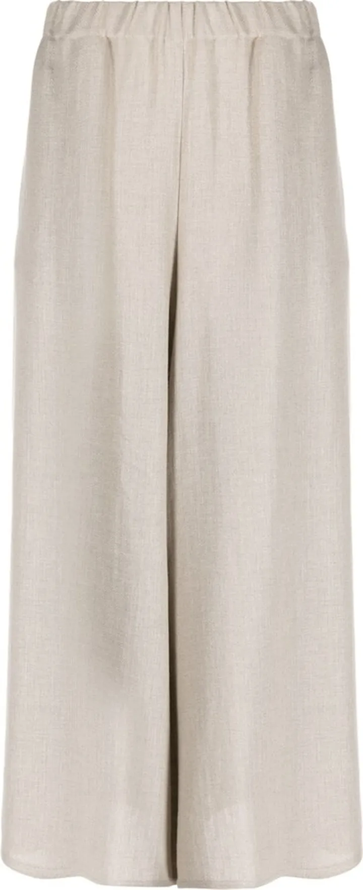 Cropped Linen Palazzo Pants
