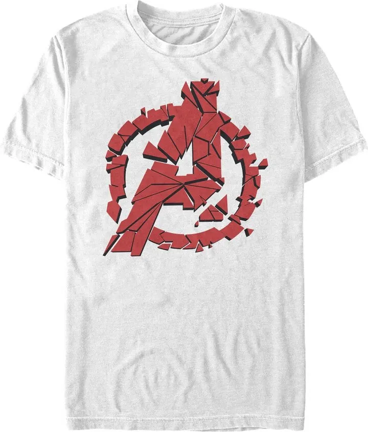 Men's Marvel Avengers: Endgame Shatter Logo T-Shirt - White - Large