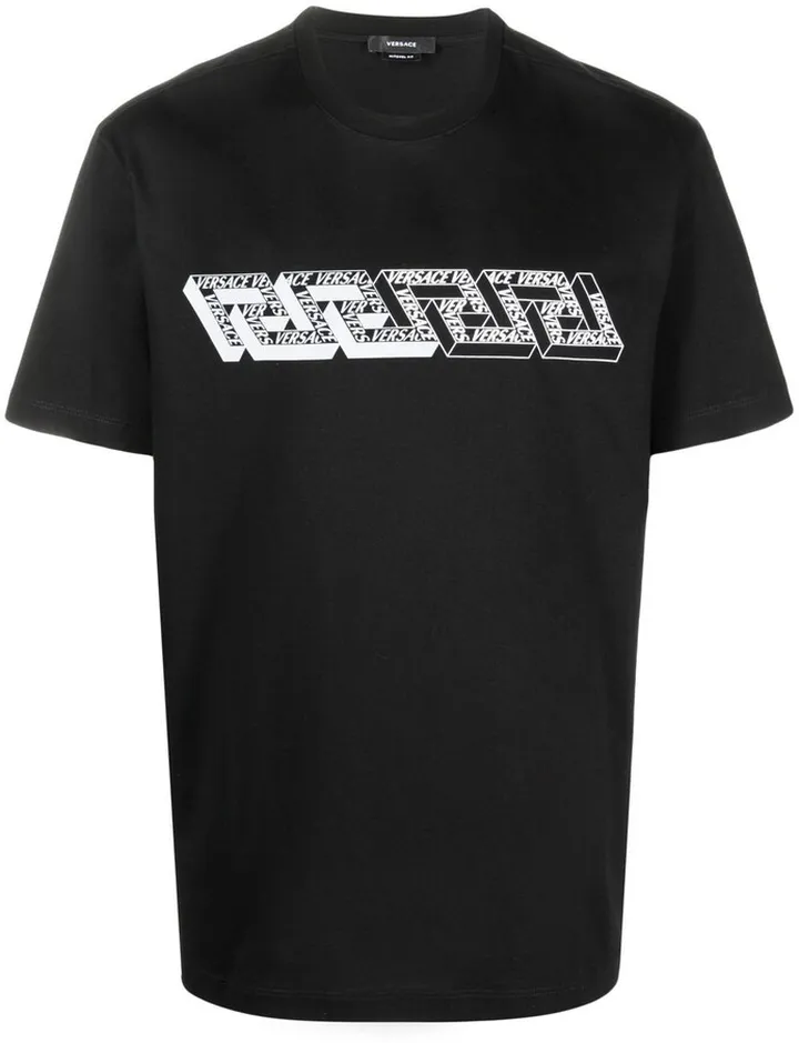 Greca-print logo T-shirt