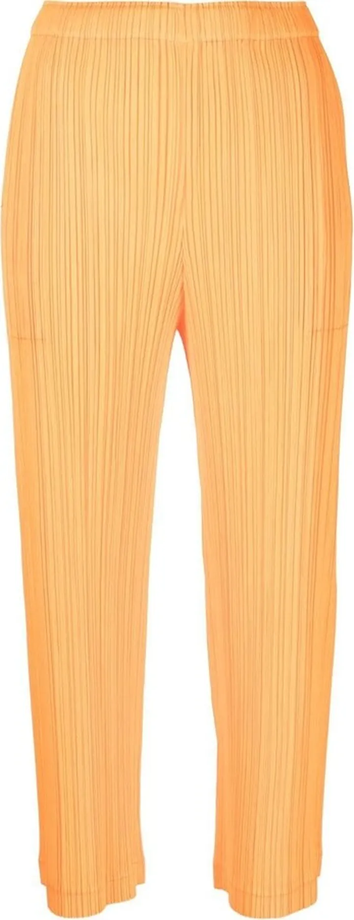 Fully-Pleated Cropped Trousers