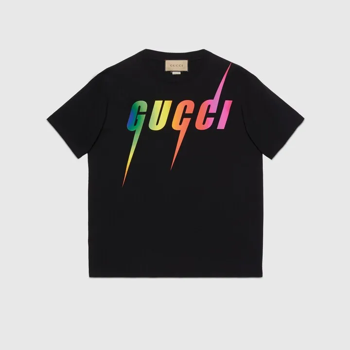 Cotton T-shirt with Gucci Blade print