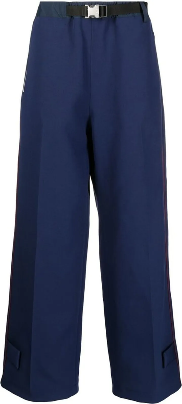 Clip-Belt Wide-Leg Trousers