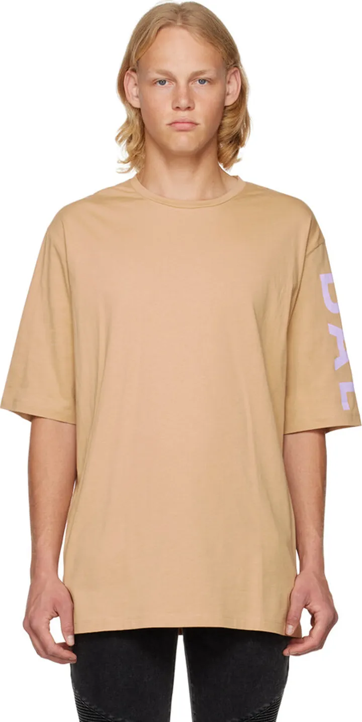 Balmain Beige Printed T-Shirt