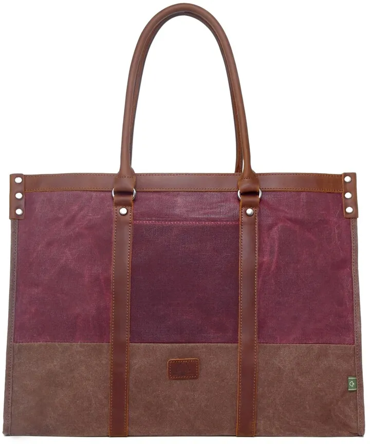 Tsd Brand Stone Creek Waxed Canvas Tote Bag