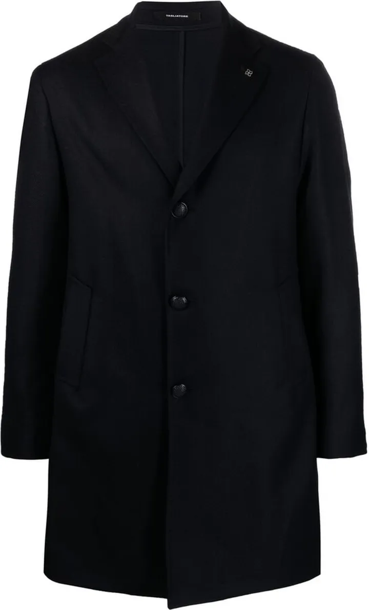 Single-Breasted Wool Coat