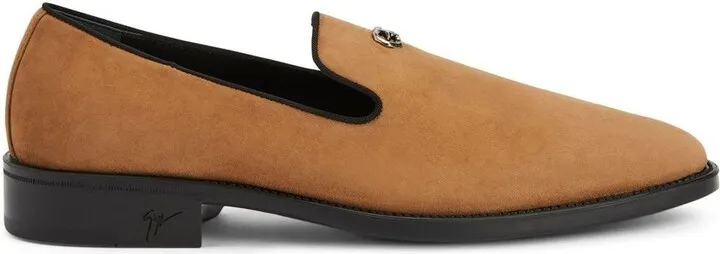 Imrham logo-plaque suede loafers