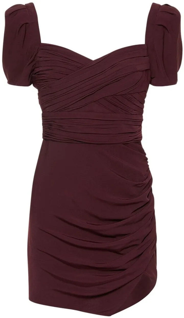 Iris stretch viscose crepe mini dress