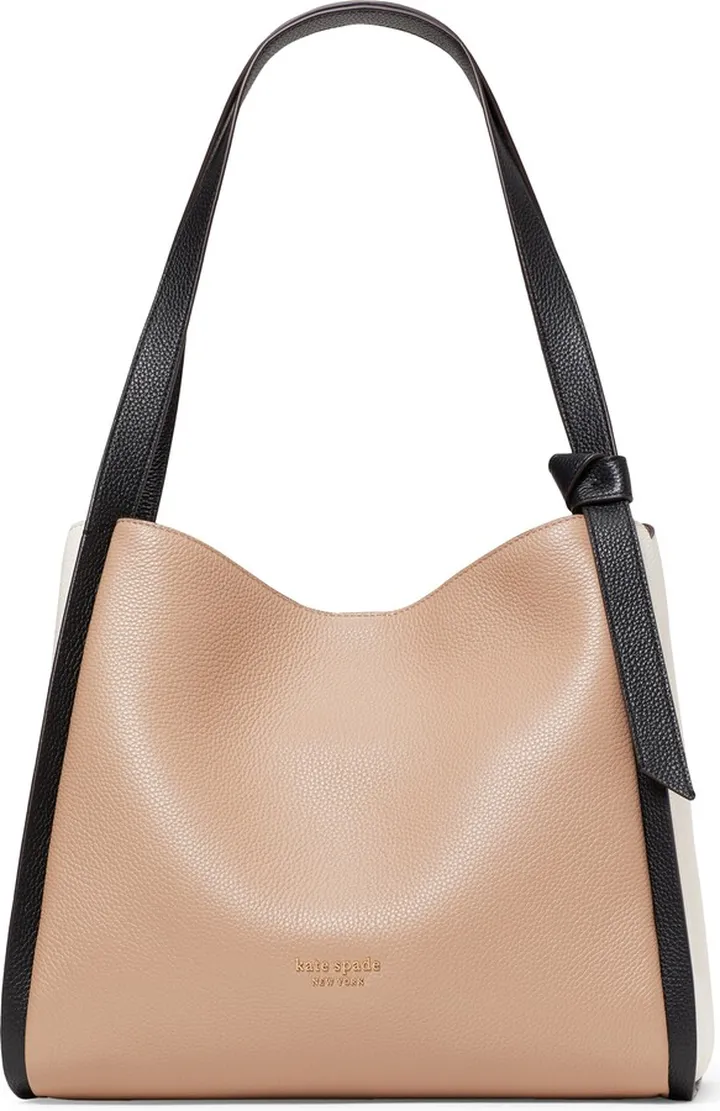 Knott Colorblocked Pebble Leather Tote