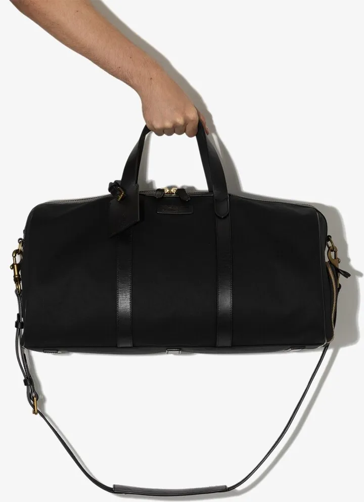 Black Canvas Holdall Bag