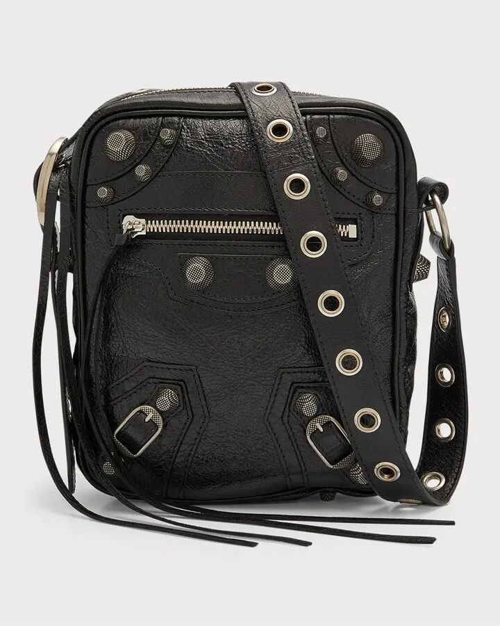 Men's Le Cagole Leather Crossbody Bag