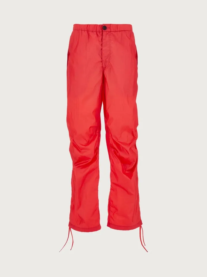 Ferragamo Men Drawstring cargo pants Red