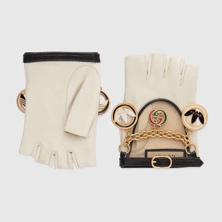 adidas x Gucci leather gloves