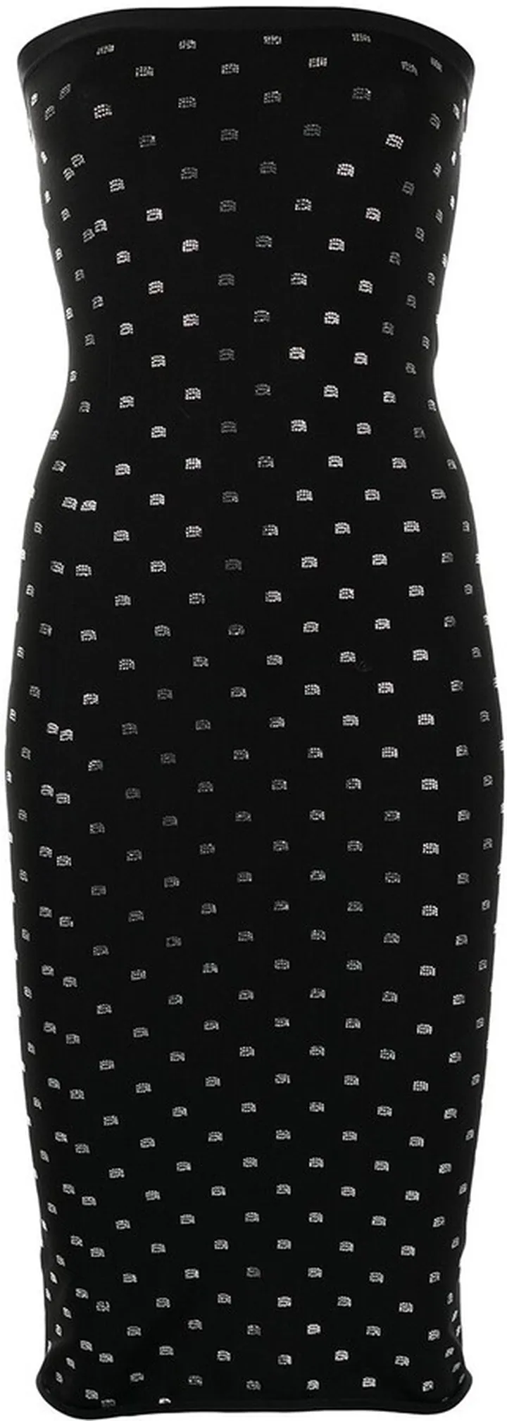 Crystal-Embellished Strapless Dress