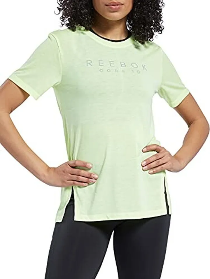 Core 10 by Reebok Women's Casual Logo Short Sleeve Tee