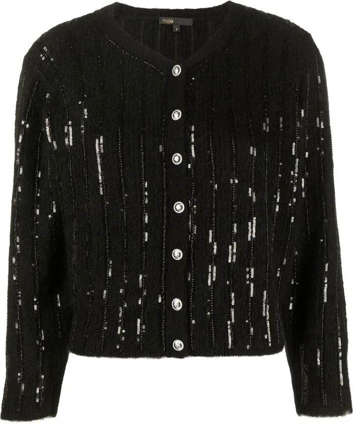 embellished V-neck cardigan