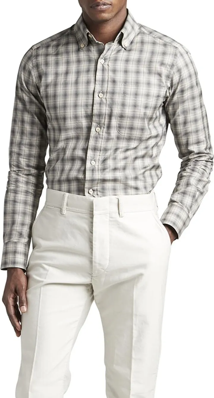 Men's Slim Fit Check Sport Shirt