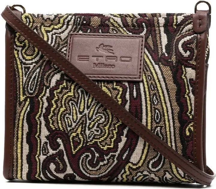Logo-Patch Embroidered Cross Body Bag