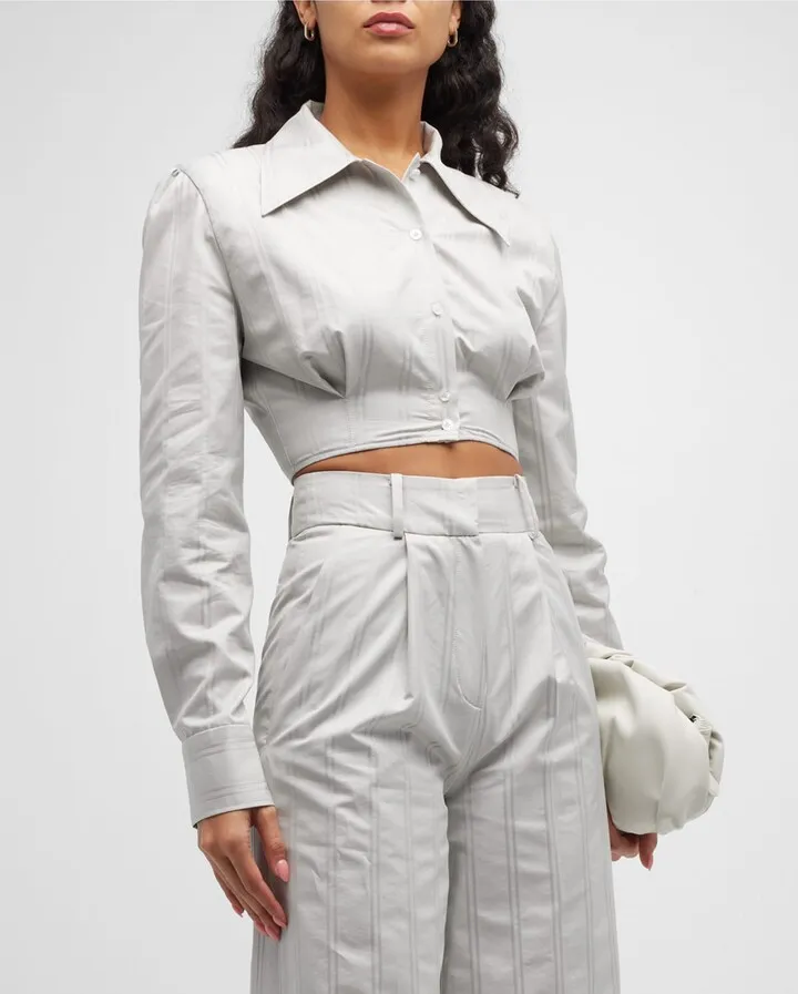 Darted Crop Shirt