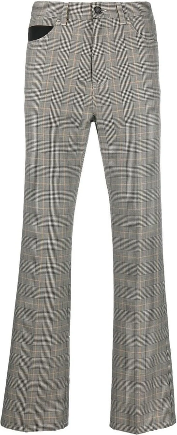 Prince of Wales straight leg trousers