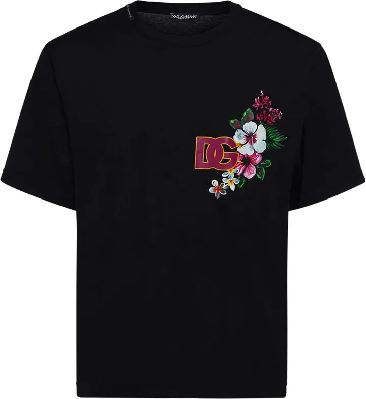 Printed cotton t-shirt