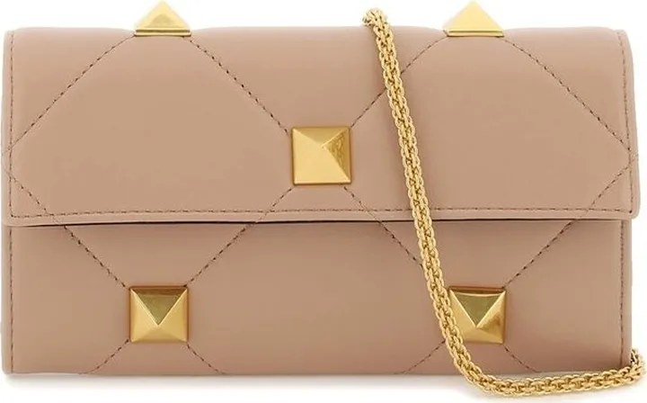 Valentino Garavani Roman Stud Foldover Top Shoulder Bag