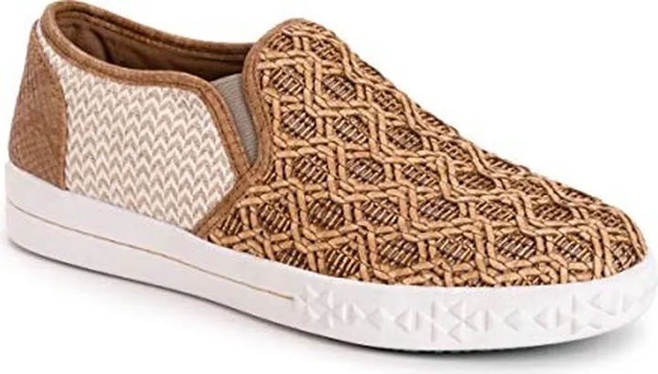 MUK LUKS Women's Street Smart Sneaker-TAN Loafer