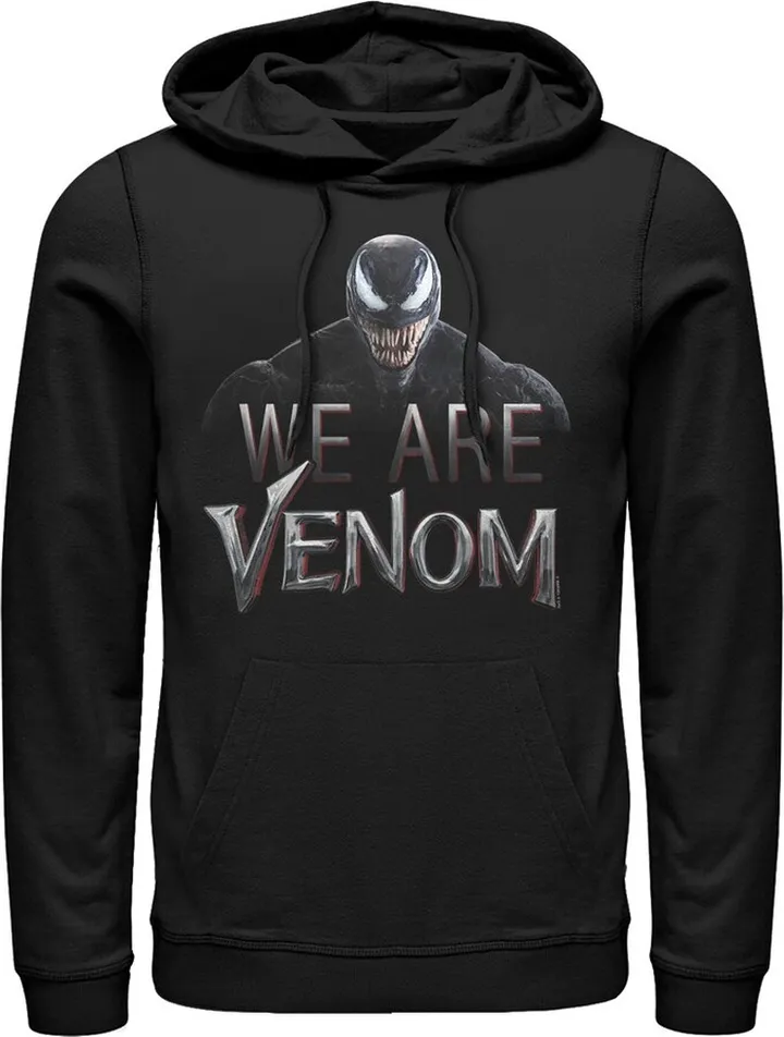 Men's Marvel We Are Venom Film Logo Pull Over Hoodie - Black - X Large