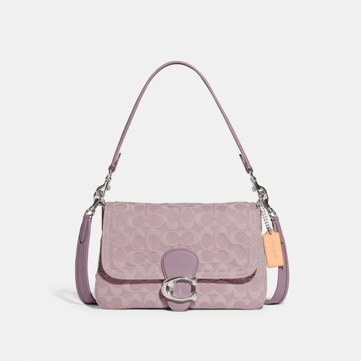 Soft Tabby Shoulder Bag In Signature Denim